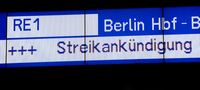Gewerkschaft ruft zu fünftägigem Bahnstreik im Personenverkehr auf